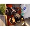 Image 5 : Wooden saw horses, furance filters, toolbelt with misc
