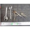 Image 1 : (2) 12" crescent wrenches + 2 vice grips