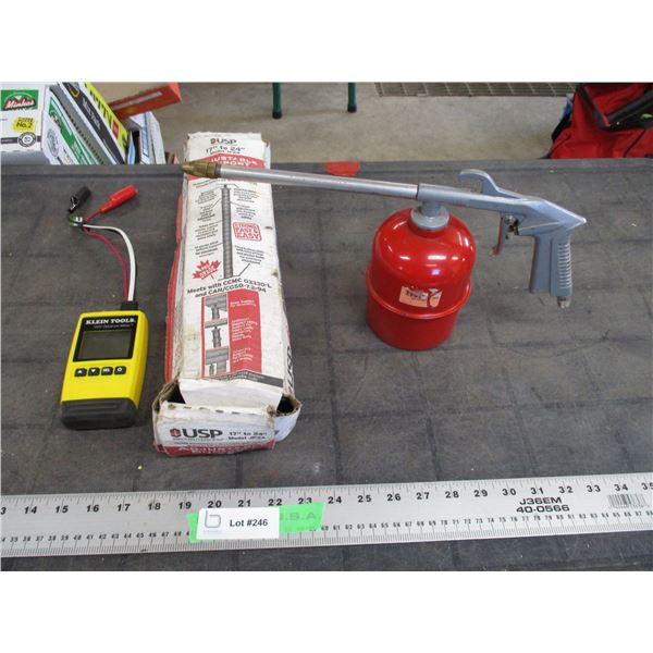 KLEIN VDV Distance meter, 17-24" adjustable support post + oiler can