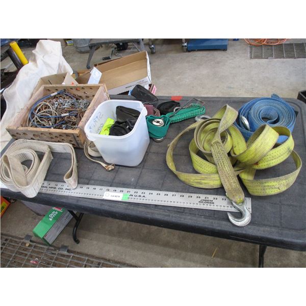 Tow Straps, tie downs + misc