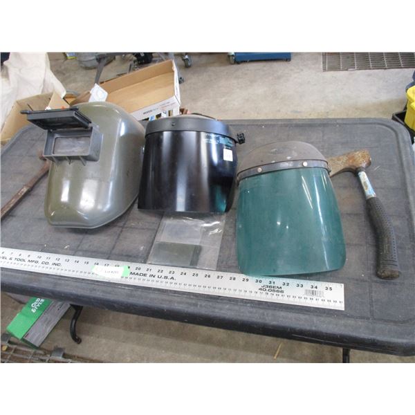 welding helmet, safety shields, misc