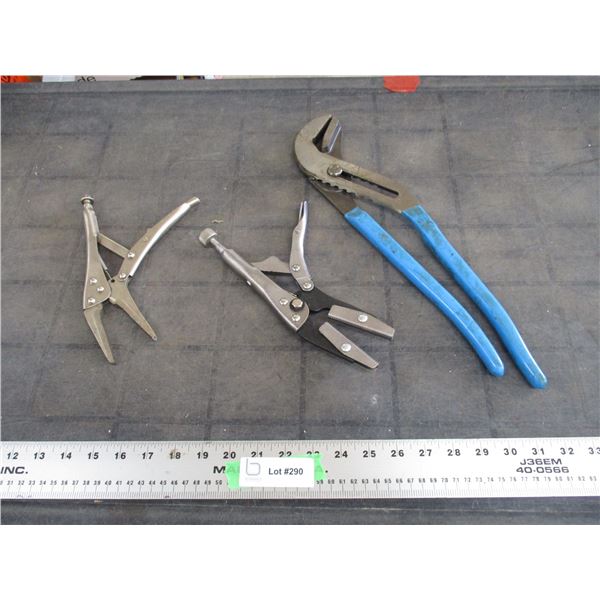 2 vice grips + pliers