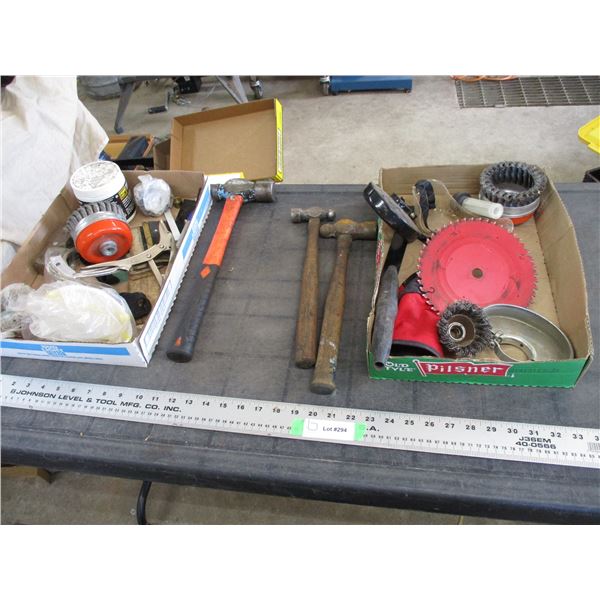 2X The Money - hammers, wire wheels, saw blade + misc