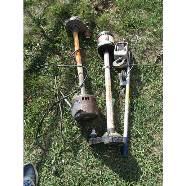 2 sump pumps, comealong