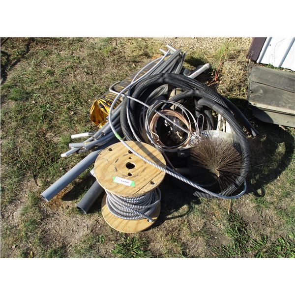 Chimney Sweep, hoses, electrical wire + misc