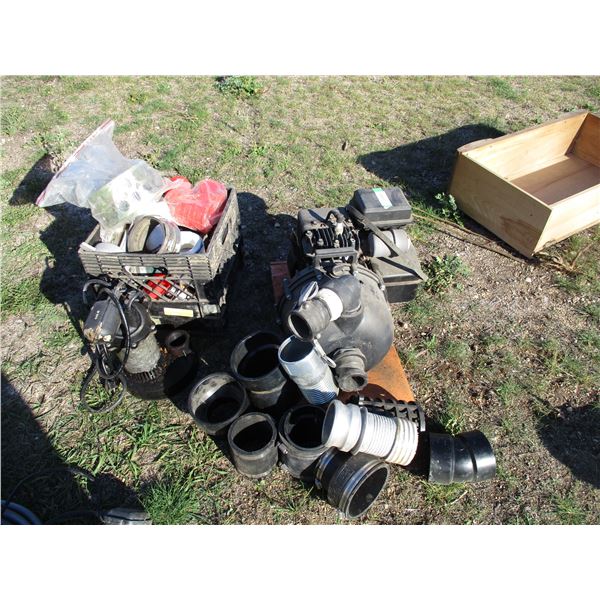 3.5HP Briggs & Stratton Water Pump with plastic fitting, sump pump + misc