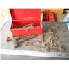 Image 1 : Metal tool box with vintage wrenches