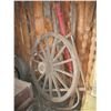 Image 1 : 3 eveners + wood wagon wheel (44" diameter)