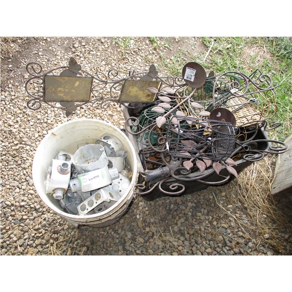 Lawn ornament pieces with electrical boxes