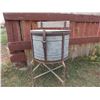 Image 1 : vintage galvanized wash tub on stand