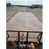 Image 3 : Bale Wagon Steel Deck - 10ft x 24ft - goodyear tires 11L-15 (Self Unloading Tilt Deck w/ Twin Cylind