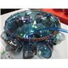 Image 4 : Carnival Glass Punch Bowl Set