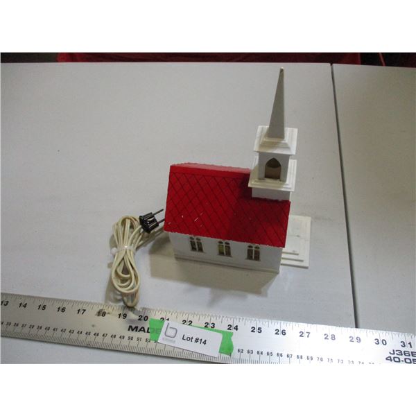 Church toy music box with light (working)