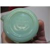 Image 6 : Jadeite Fire King cup + perfect seal mason jar