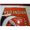Image 2 : Red Indian motor oils porcelain sign 13"x21"