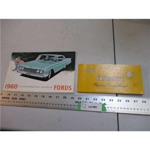 1967 Fairlane manual 1960 Ford Brochure