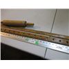 Image 5 : vintage advertising meter sticks + wooden rolling pins