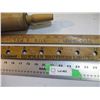 Image 6 : vintage advertising meter sticks + wooden rolling pins