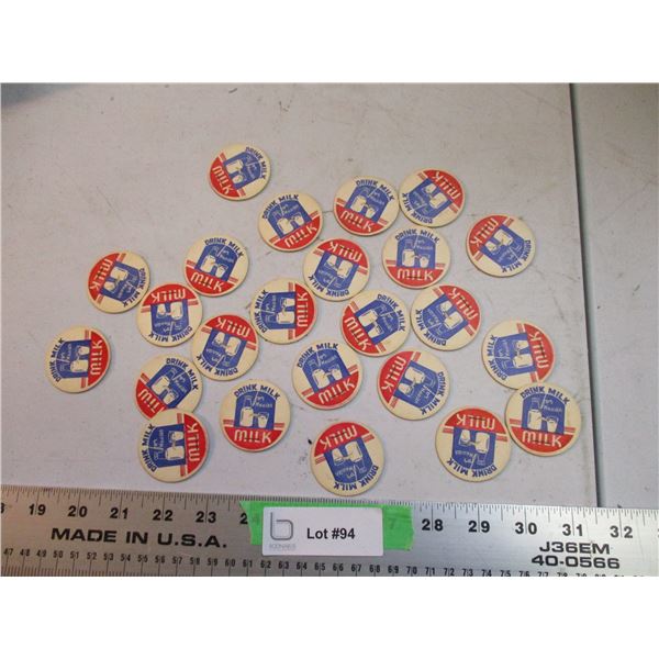 Vintage milk Bottle Tops