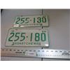 Image 1 : pair of 1968 Sask License plates