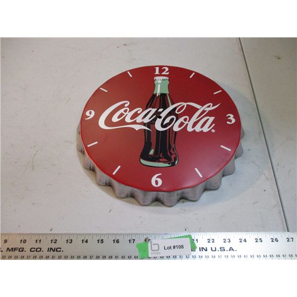 Coca Cola Bottle cap wall hanging - 12" diamter