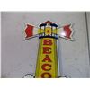 Image 2 : Beacon security gasoline porcelain sign 12" long