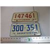 Image 1 : 1971, 76 Sask License plates
