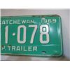 Image 3 : 1969 P. Trailer Sask License Plate