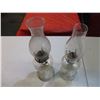 Image 2 : 2X The Money - clear glass oil lamps with chimneys