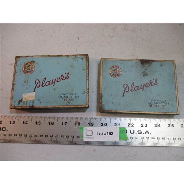 Players cigarette tins
