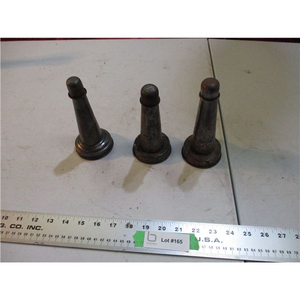 3X The Money - vintage oil bottle tops spouts