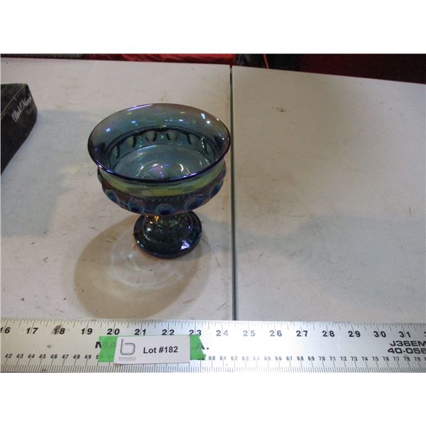 Carnival glass Footed dish