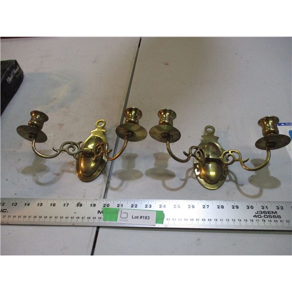 2X The Money - vintage wall mount candle holders