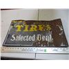 Image 4 : goodyear tires? 13"x24" double sided porcelain sign