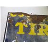 Image 5 : goodyear tires? 13"x24" double sided porcelain sign
