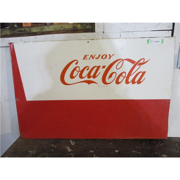 Vintage coca-cola metal panel (37.5"x24")