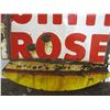 Image 2 : Vintage white rose double sided porcelain sign (29"x25")