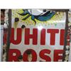 Image 3 : Vintage white rose double sided porcelain sign (29"x25")
