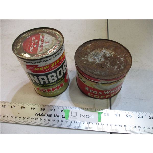 Nabob, Red & White Coffee tins