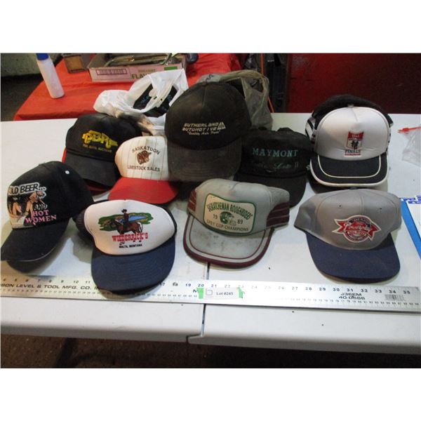 lot of vintage ball caps