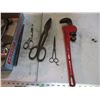 Image 3 : pipe wrench, snips, plus hand tools