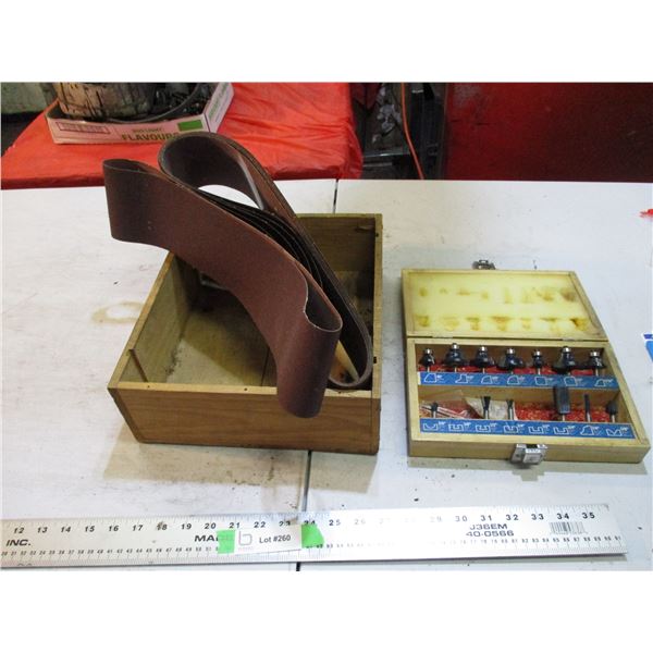 router bits plus sandpaper