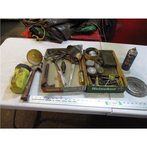 hand tools, screws, misc