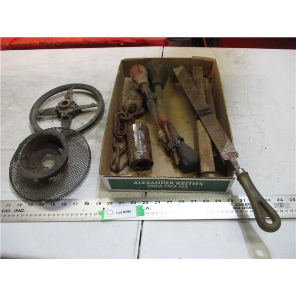 battery tester, files, misc