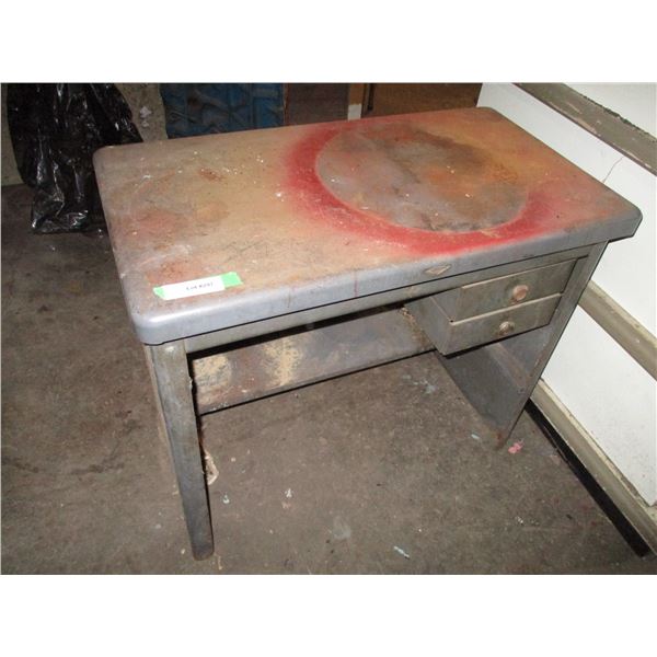 metal desk with drawers (30x17x27"high)