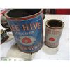 Image 3 : beehive syrup tins, coleman iron