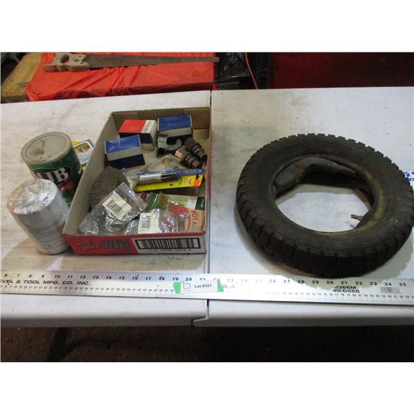 3.25-8 tire + tube, misc