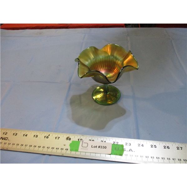 Vintage carnival glass candy dish