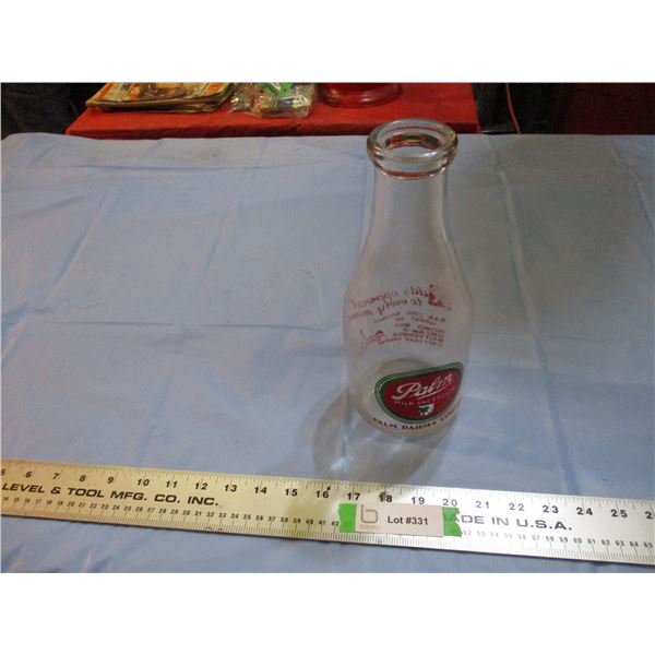 palm dairies milk bottle
