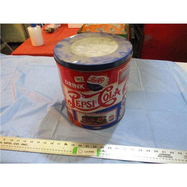 pepsi cola tin storage container 1993